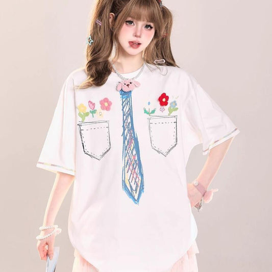 定番シンプル 絶対流行 今季マストバイ 早い者勝ち カジュアル 2色選択 Tシャツ<U-11664>