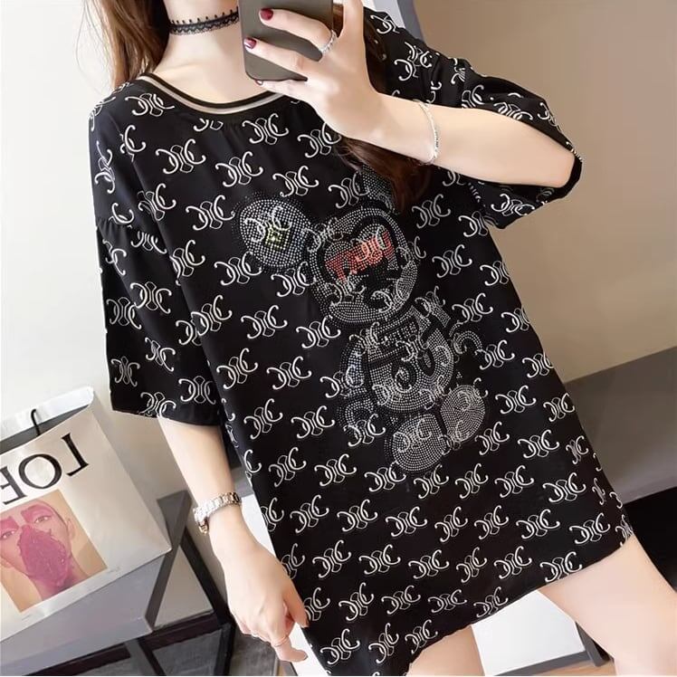 すっきりとしたデザインとバックオープンの半袖Tシャツ<U-5056>