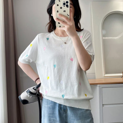 大活躍 好感度UP 海外トレンド カジュアル 全3色 半袖 Tシャツ ＜U-12038＞