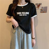 ゆったり感アップ アルファベット ファッション Tシャツ カットソー＜U-3077＞