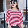お買い得 定番シンプル 大活躍 着心地抜群 ストライプ柄 全4色 7分袖 Tシャツ ＜U-9134＞