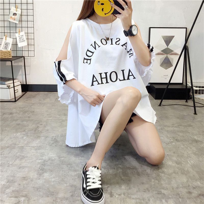 絶対欲しい ゆったり デザイン性抜群 ダブルプリント 2色半袖Tシャツ＜U-9087＞
