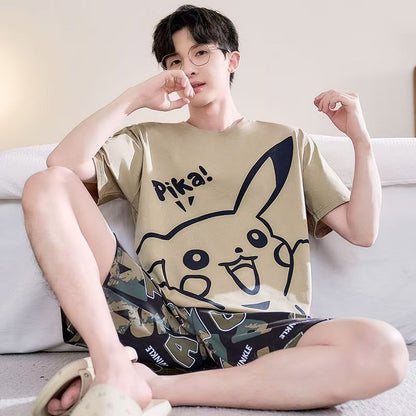 売れ筋 パジャマ Tシャツ & ショーツ セットアップ U-13467