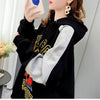 元気いっぱい 配色 グラフィックプリント フード付きパーカ 三色＜U-4067＞