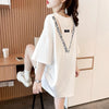 質感のいい 半袖 ラウンドネック Tシャツ ワンピース ＜U-8638＞