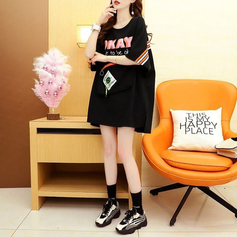 好感度UP ルーズ カジュアル プリント全3色 半袖Tシャツ カットソー ＜U-8607＞