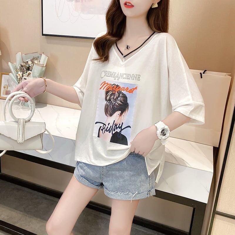 着心地抜群 3色選択可 女性力を高める Vネック Tシャツ カットソー＜U-3094＞