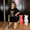 個性的なデザイン 切り替え 一目惚れ プリント Tシャツ カットソー＜U-3481＞