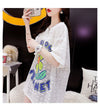 【半額！期間限定！！】新商品 切り替え 一目惚れ 透かし彫り プリント Tシャツ カットソー＜U-8523＞