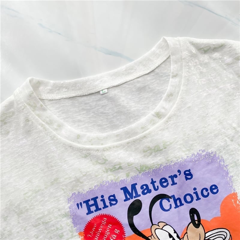 好感度満載 切り替え 美感いっぱい プリント Tシャツ カットソー＜U-3548＞