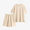 定番シンプル ?感?佳 夏に嬉しい機能付き カジュアル 全4色 半袖トップスⅹショートパンツセット<U-9079>