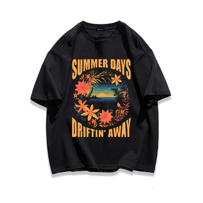 柔らかな肌触りで着心地も楽ちん アバンギャルド カジュアル プリント 全7色 半袖 Tシャツ <U-9263>