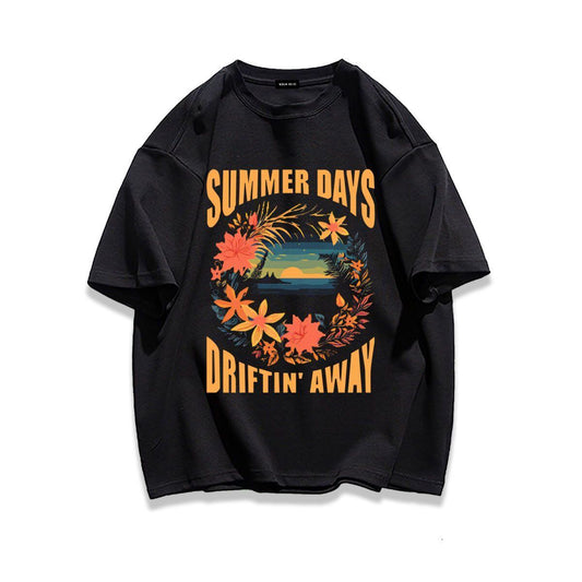 柔らかな肌触りで着心地も楽ちん アバンギャルド カジュアル プリント 全7色 半袖 Tシャツ <U-9263>