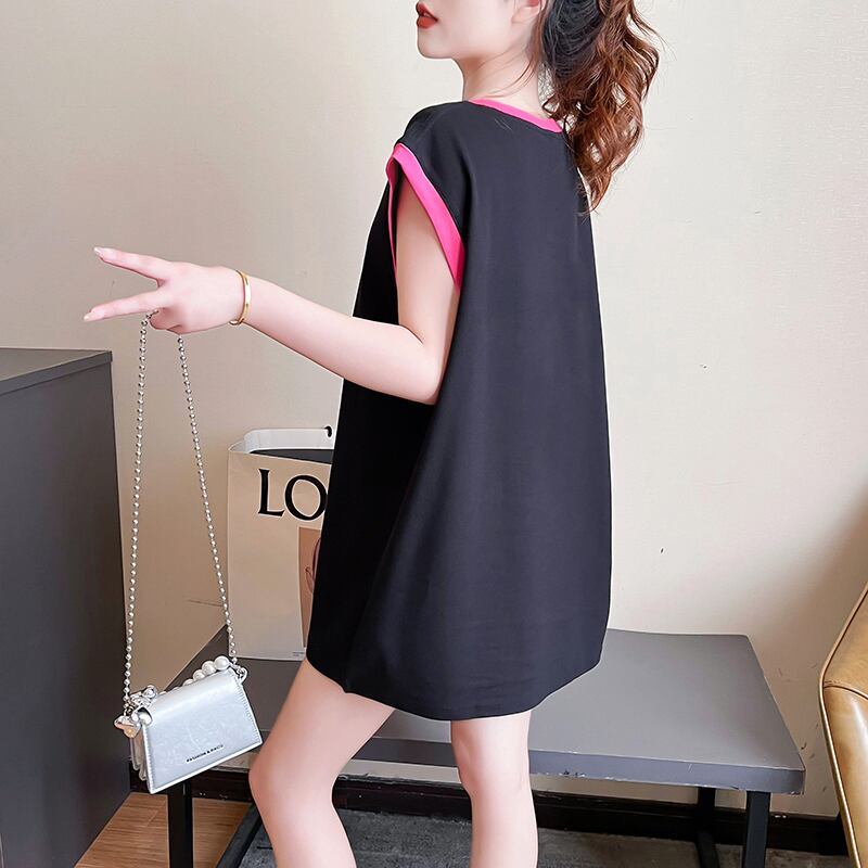 超人気 プリント全4色 軽い生地が夏にぴったり！ ノースリーブ Tシャツ カットソー＜U-9075＞