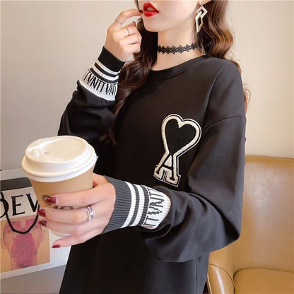 シンプル 切り替え ファッション プリント Tシャツ カットソー＜U-3664＞