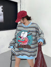 【裹起毛】オシャレデザイン  sweet系可愛い スウェット<U-10564>