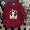 大人可愛い カジュアル 定番シンプル プリント 6種選択可 半袖Tシャツ<U-8906>