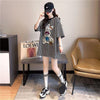 高級外国風千鳥格子半袖Tシャツ夏の新スタイル<U-2983>