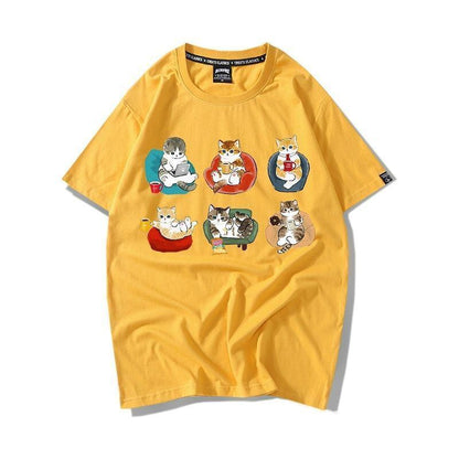 大好評 着心地良い 定番シンプル カジュアル プリント 全8色 半袖Tシャツ<U-9314>