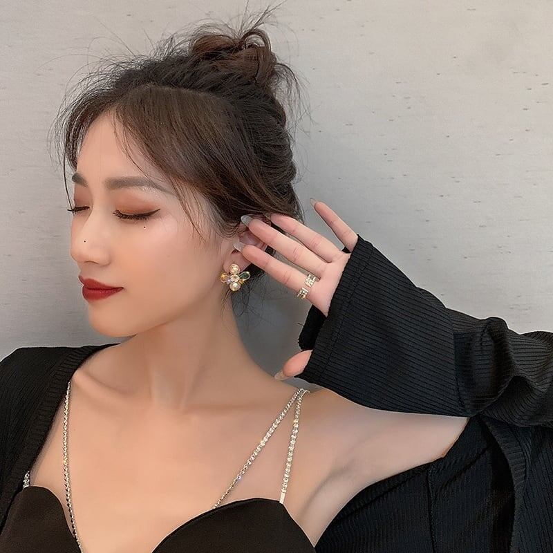 高級感溢れる 美人度アップ ファッション ピアス アクセサリー＜ins-3340＞