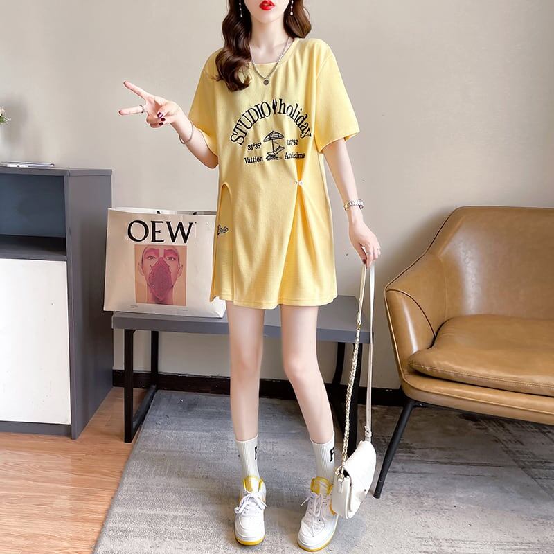 着心地抜群 切り替え 女性力を高める Tシャツ＋ショートパンツ セットアップ＜U-3612＞