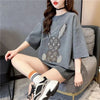 新商品 プリント ファッション ゆったり 全4色 半袖 Tシャツ＜U-8706＞