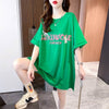 スタイリッシュ 切り替え 一目惚れ プリント Tシャツ カットソー＜U-3619＞