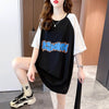 好感度満載 切り替え 美感いっぱい プリント Tシャツ カットソー＜U-3621＞