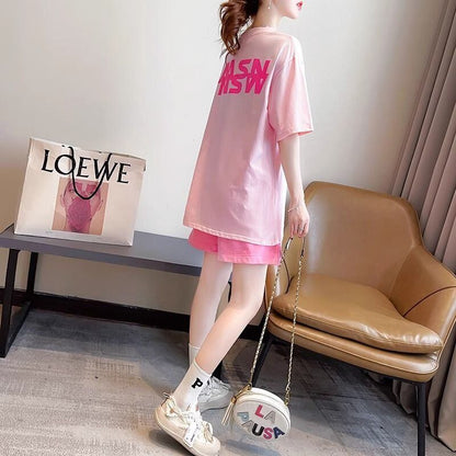 好感度UP カジュアル ファッション 上質 Ｔシャツⅹパンツセット<U-8456>