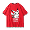 男女兼用 カジュアル プリント 半袖 Tシャツ F-13489