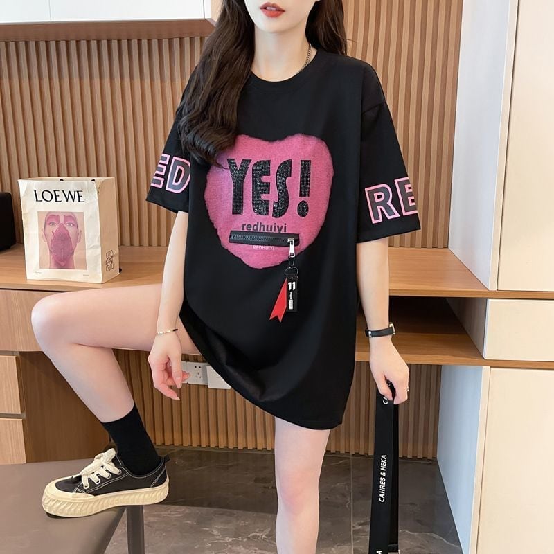 エレガント 早い者勝ち 絶対流行 カジュアル 2色選択 Tシャツ<U-11646>