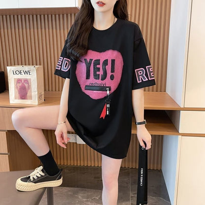 エレガント 早い者勝ち 絶対流行 カジュアル 2色選択 Tシャツ<U-11646>