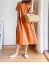 定番シンプル プラスベルベット 美人度アップ 5色 ニットワンピース <U-12084>