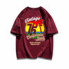早い者勝ち カジュアル ファッション感満々 ダブルプリント 全5色 半袖Tシャツ<U-9271>
