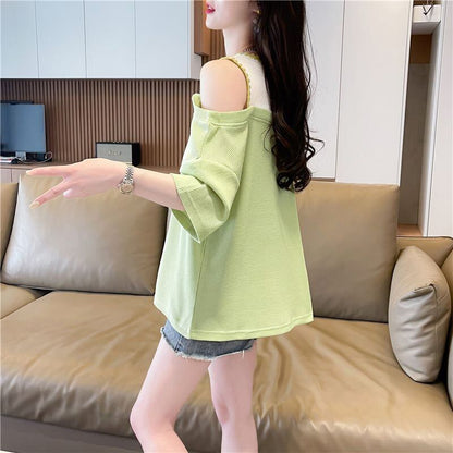 好感度100％ ラウンドネック キュート 半袖 Tシャツ ＜U-8628＞