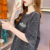 大注目 プリントTシャツ ヴィンテージ加工 ゆったり半袖＜U-3021＞