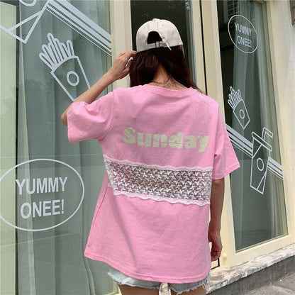 個性的なデザイン 3色選択可 バックで綺麗 Tシャツ カットソー＜U-3023＞