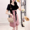 ファッション Tシャツ＋サロペット 美人度アップ セットアップ＜U-3206＞