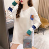 美人度アップ 切り替え ファッション プリント Tシャツ カットソー＜U-3668＞