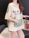 好感度UP 早い者勝ち 絶対流行 カジュアル 2色選択 Tシャツ<U-11678>