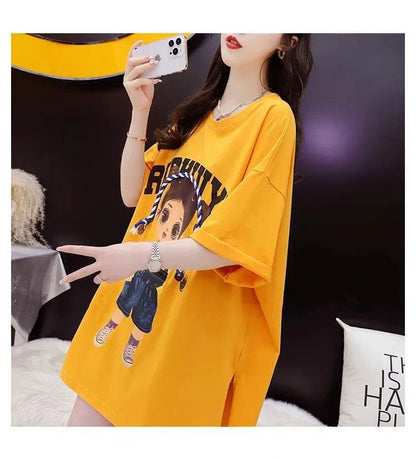 元気いっぱい プリントTシャツ ロング 半袖 ＜U-2840＞