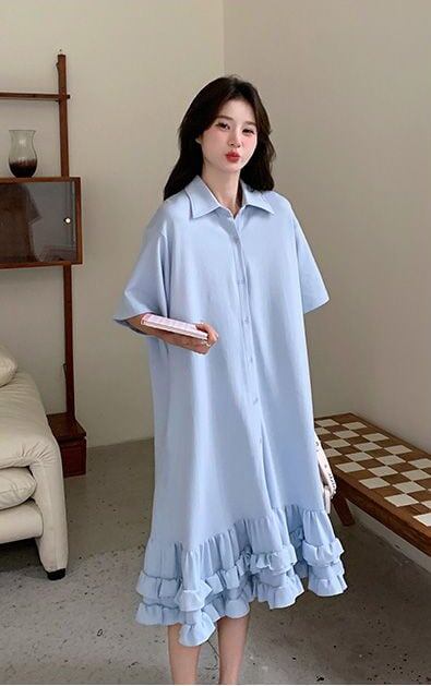 コーデ要らずで抜け感を演出！ 切り替え 上品な大人可愛い ワンピース<U-9033>