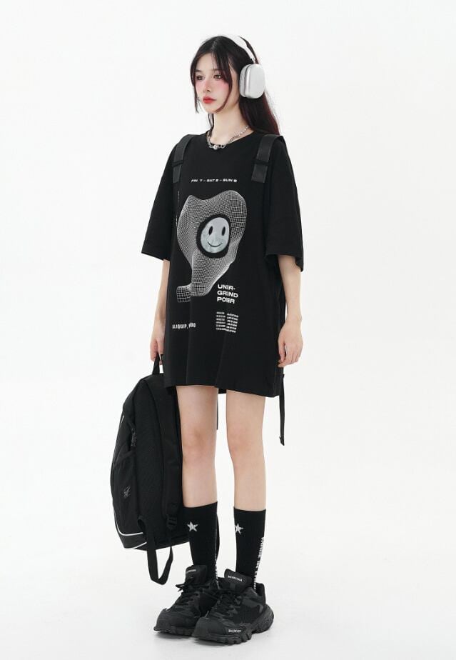 話題沸騰中 特別デザイン スタイルアップ効果抜群 ゆったり 男女兼用 半袖Tシャツ＜U-9060＞