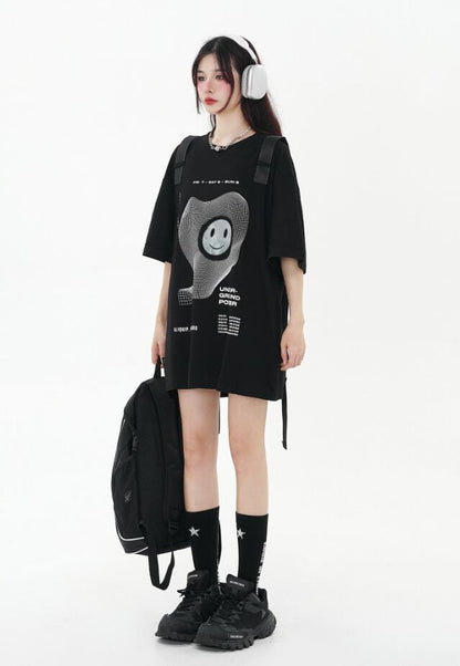 話題沸騰中 特別デザイン スタイルアップ効果抜群 ゆったり 男女兼用 半袖Tシャツ＜U-9060＞
