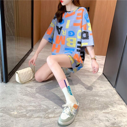 カジュアル 3色選択可 好感度満載 プリント Tシャツ カットソー＜U-3323＞