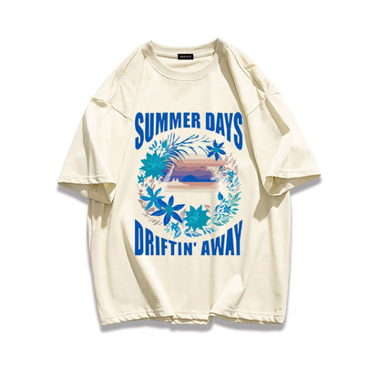 柔らかな肌触りで着心地も楽ちん アバンギャルド カジュアル プリント 全7色 半袖 Tシャツ <U-9263>