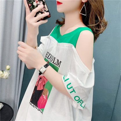 今季大好評 3色選択可 美感いっぱい ベアトップ Tシャツ カットソー＜U-3203＞