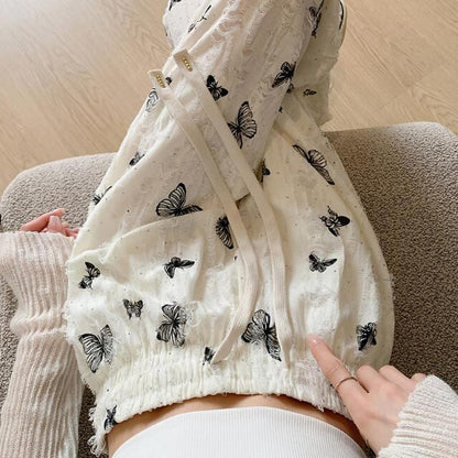 オシャレ 切り替え デザイン 三色 スウェット ジョガーパンツ <U-11936>