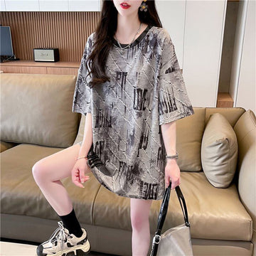 話題沸騰中 カジュアル 個性派 プリント ゆったり 半袖Tシャツ＜U-8572＞