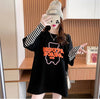 絶対流行 カジュアル アバンギャルド レイヤード風 プリント全3色 Tシャツ＜U-9587＞